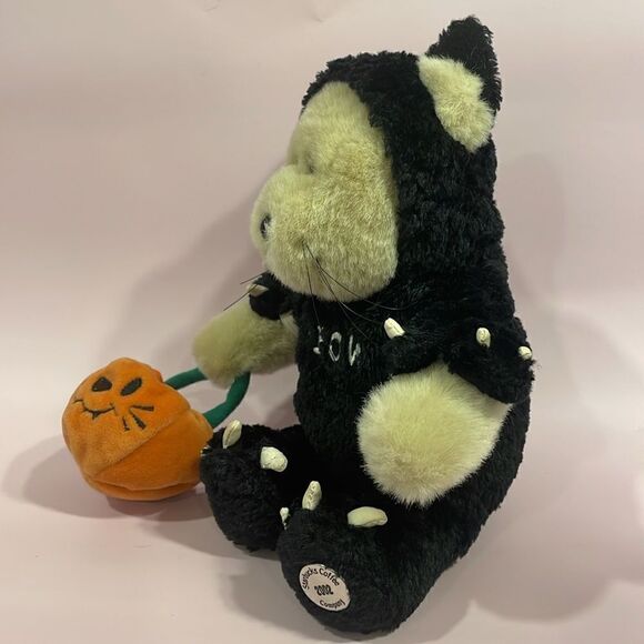 Starbucks 2002 Halloween 10" Inch Bearista Bear in Black Cat Meow Costume EUC - Picture 2 of 11